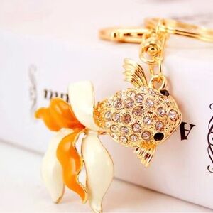 Goldfish Rhinestone Bag Charm/Keychain